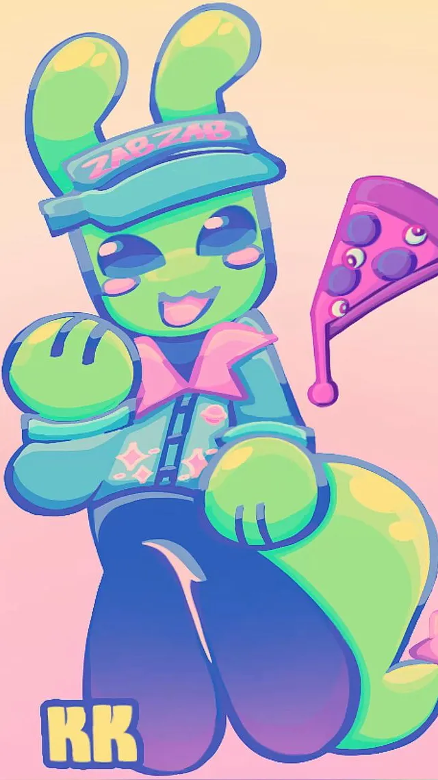 ai character: PIZZA￼BURGER!!! background