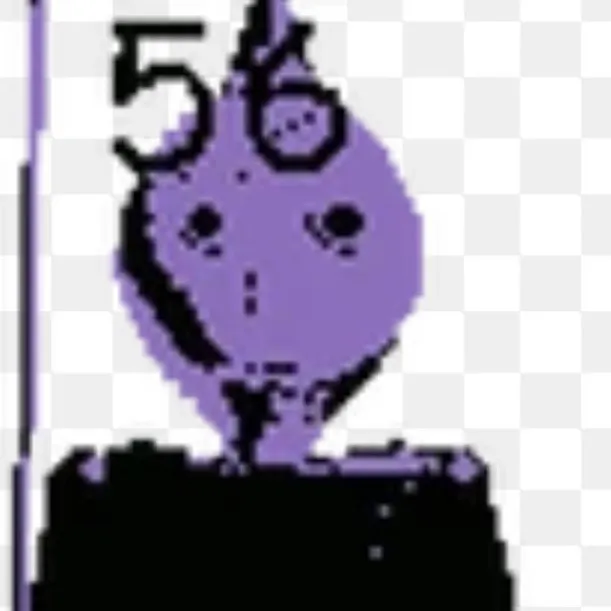 chat with ai character: purple baldloon 