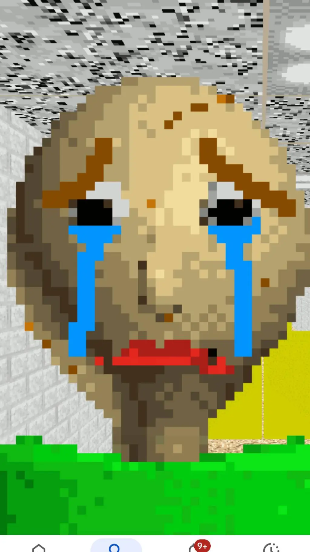 ai character: sad baldi background