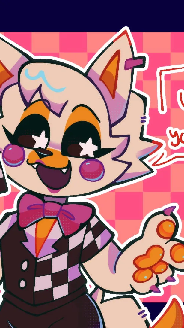 ai character: Lolbitinreallife background