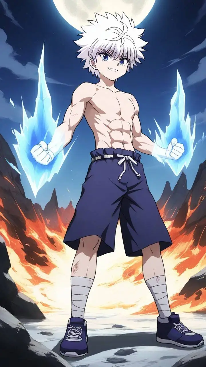 ai character: killua zolydk  background