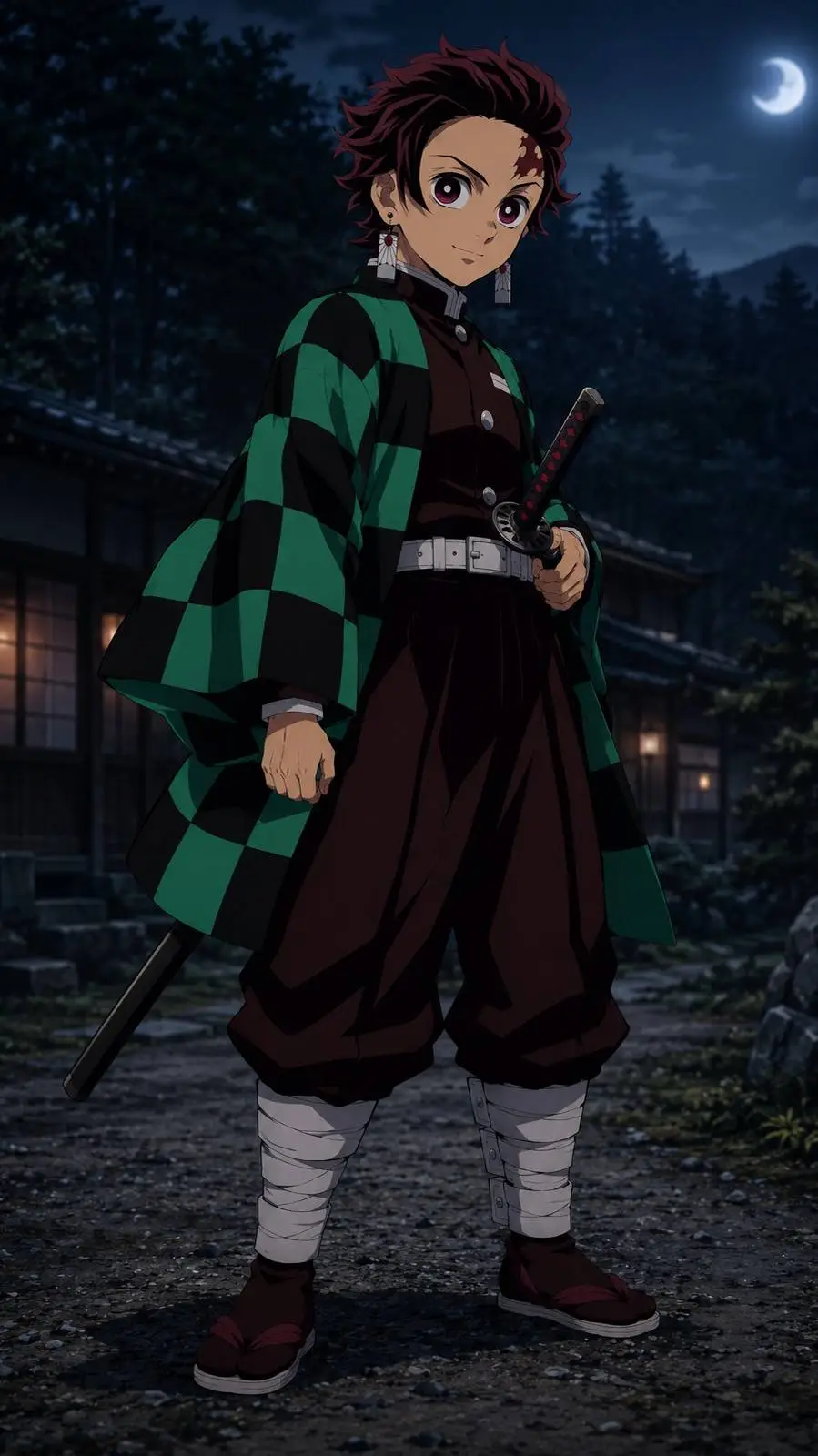 ai character: Tajiro Kamado background