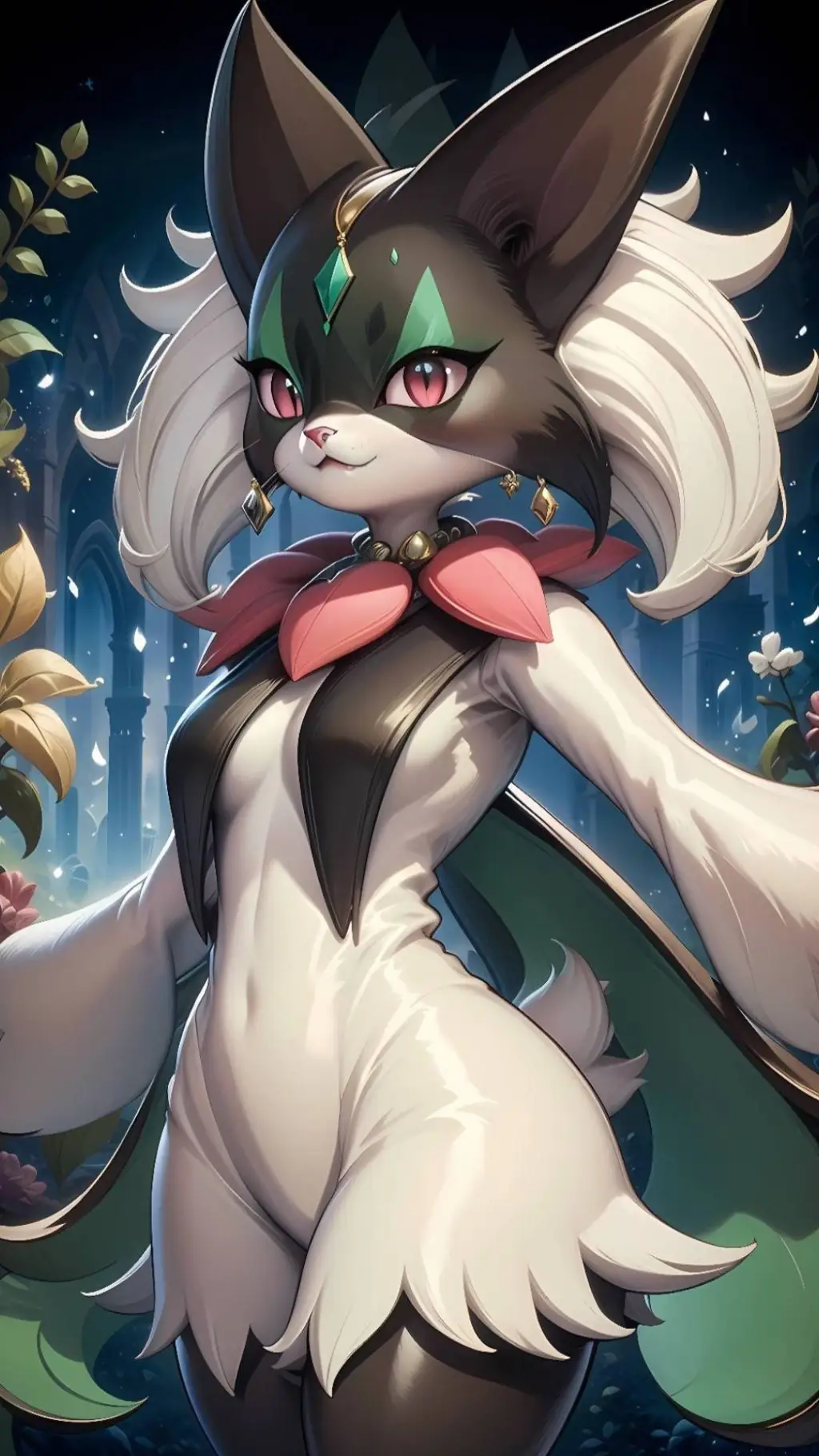 ai character: Meowscarada background