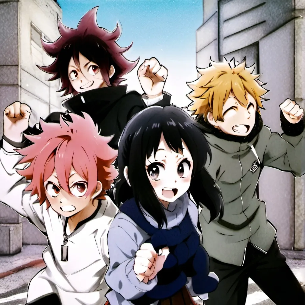 chat with ai character: Bakugo's friends.