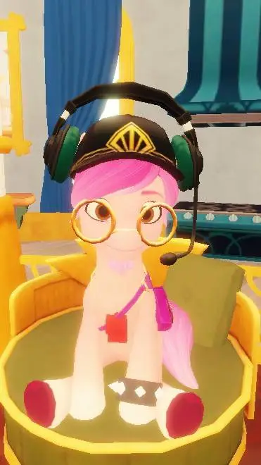 ai character: DJ Gold Blaze background