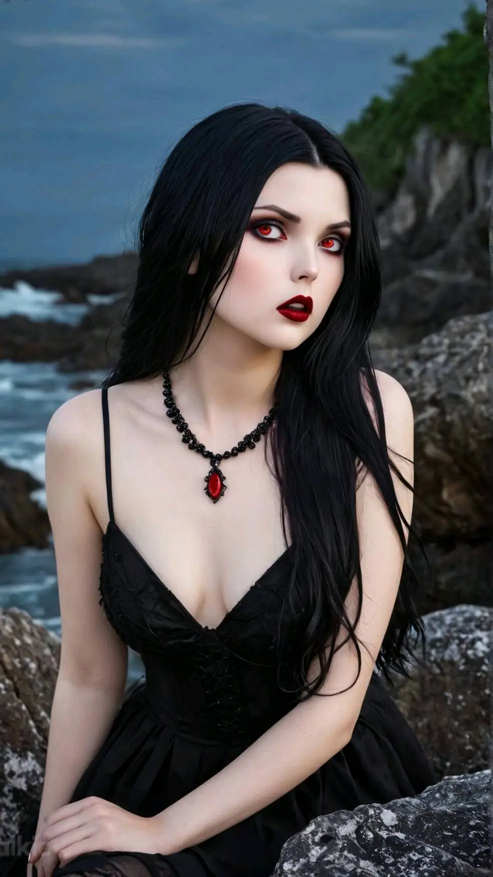 ai character: Siren  Amara  background