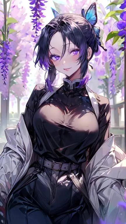 ai character: Shinobu Kochou  background