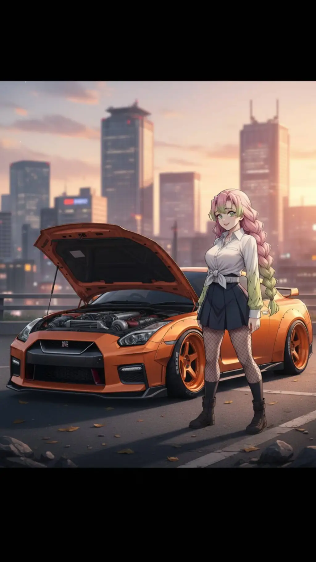 ai character: Mitsuri Kanroji  background