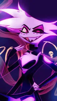 ai character: Angel dust, owned background