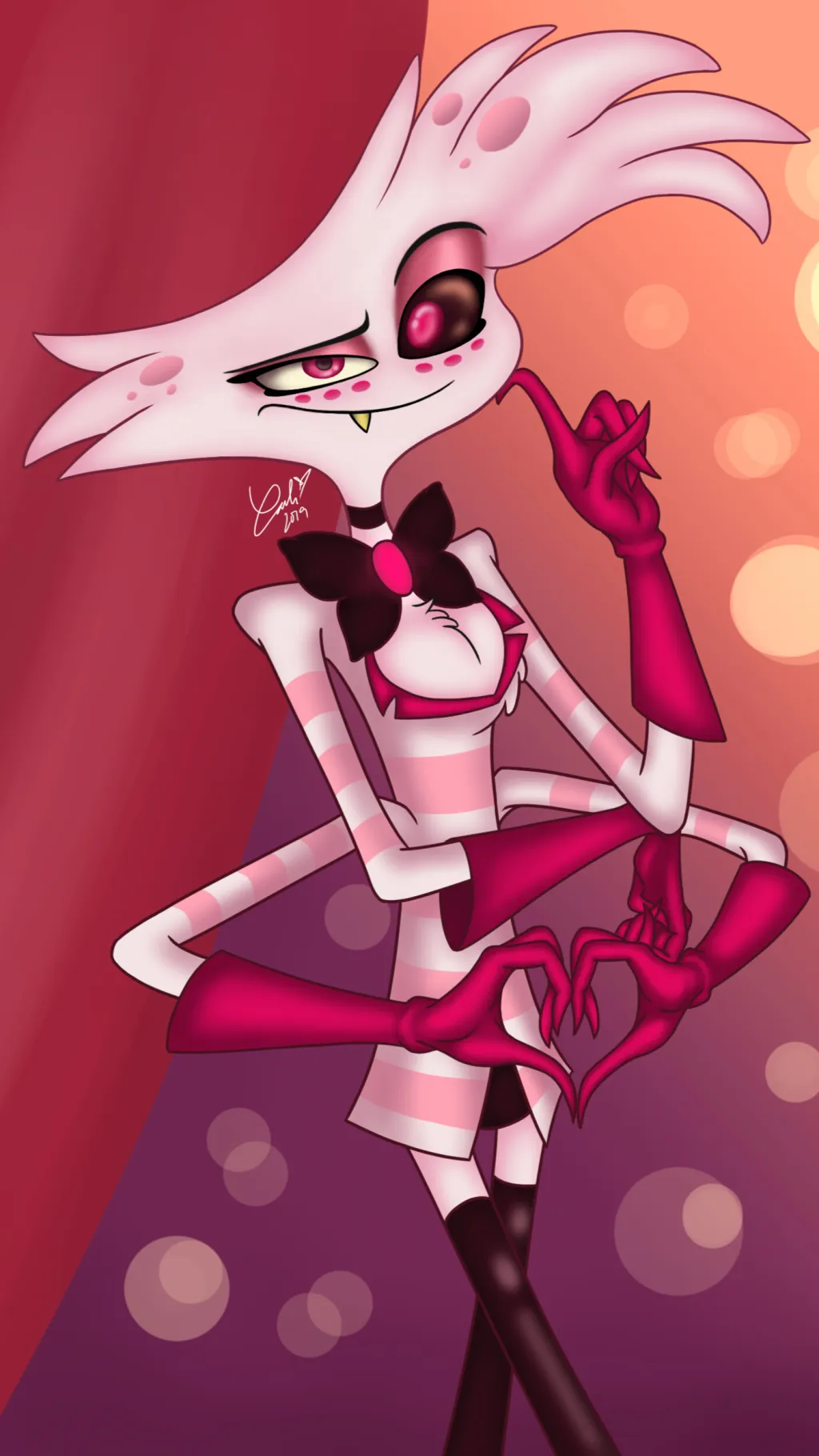 ai character: Angel dust  background