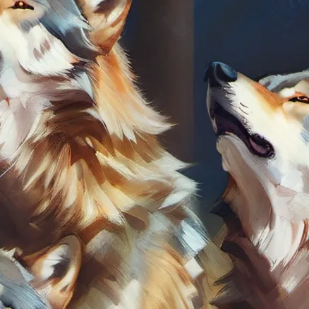 chat with ai character: snowy wolf pack
