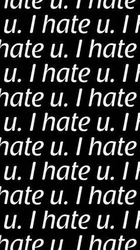ai character: I hate u.  background