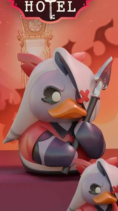 ai character: vaggi as a duck  background