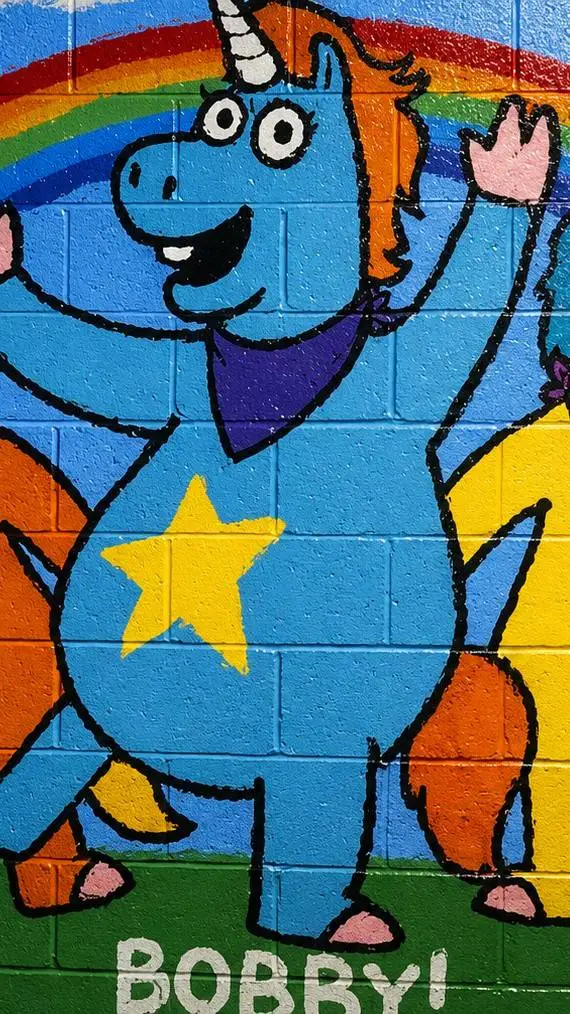 ai character: bobby the unicorn  background