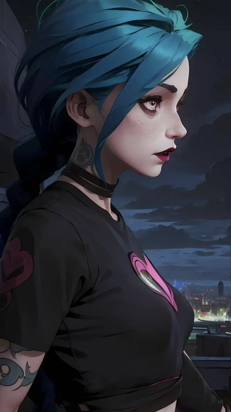 ai character: Jinx (powder) background