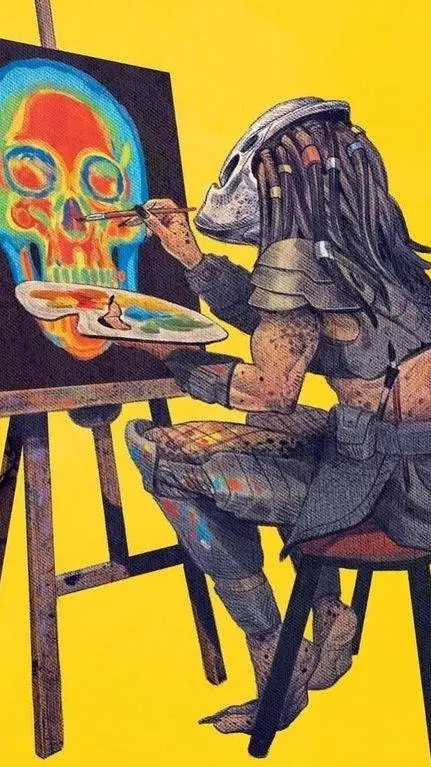 ai character: predator day off background
