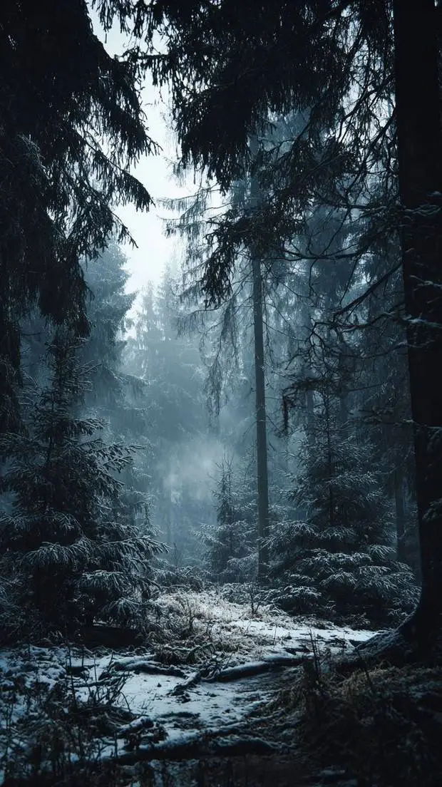 ai character: predator snowlands background