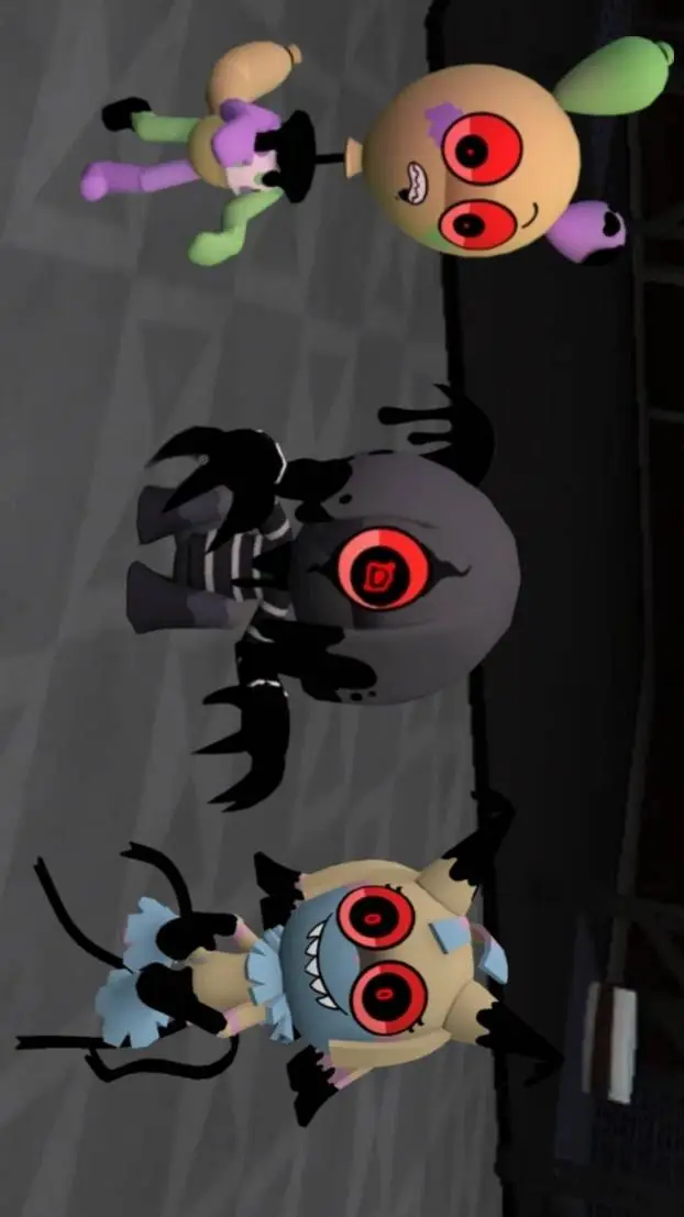 ai character: T circus trio  background