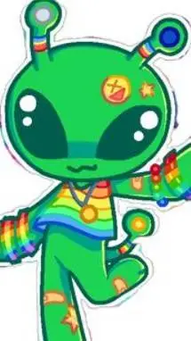 ai character: IKEA ALIEN :D background