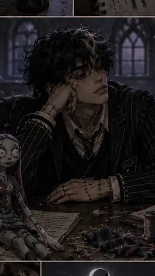ai character: Salem Skellington background