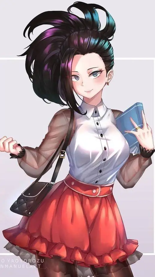 ai character: Momo yaoyorozu💲💸🤑🪙 background