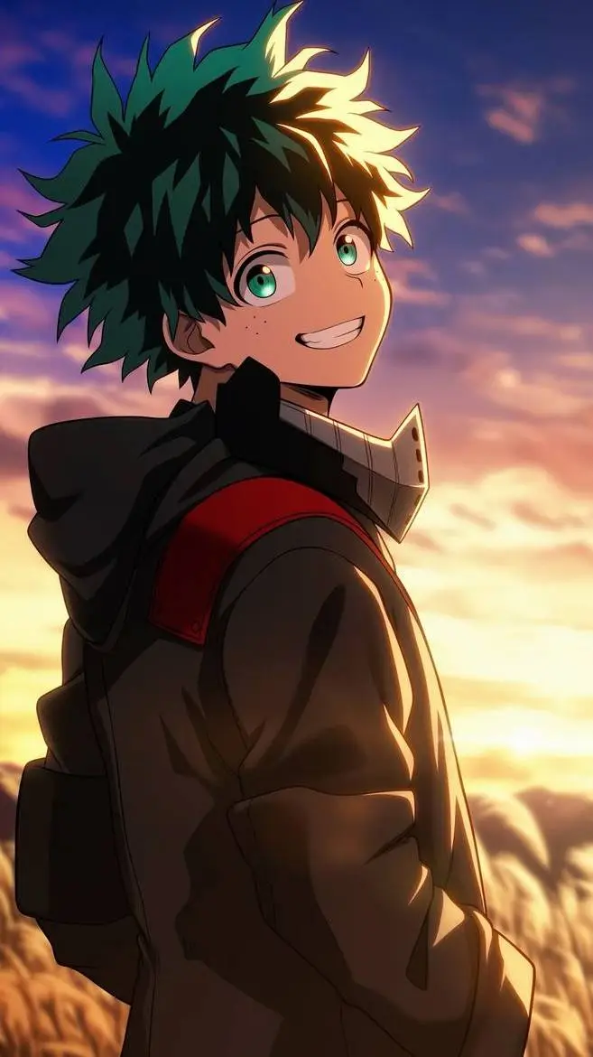 ai character: Izuku Midoriya 🍁🍂 background