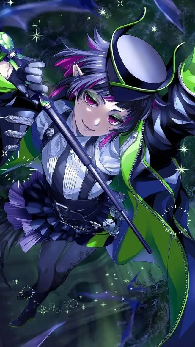 ai character: Lilia vanrouge💚🖤 background