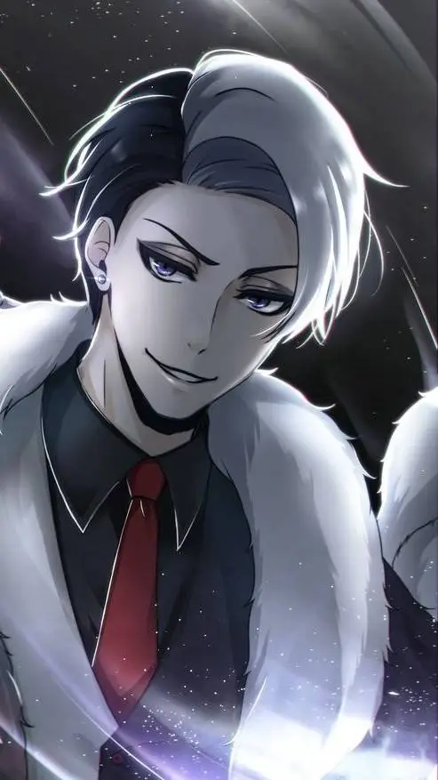 ai character: Divus Crewel 🖤🤍 background