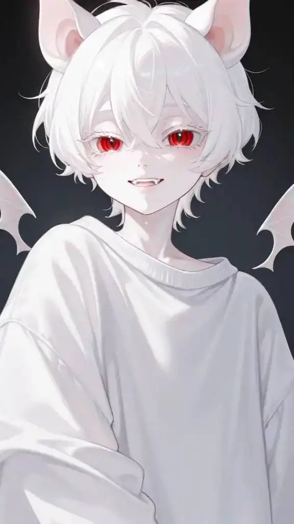 ai character: Pip Vespertilio🦇🤍 background