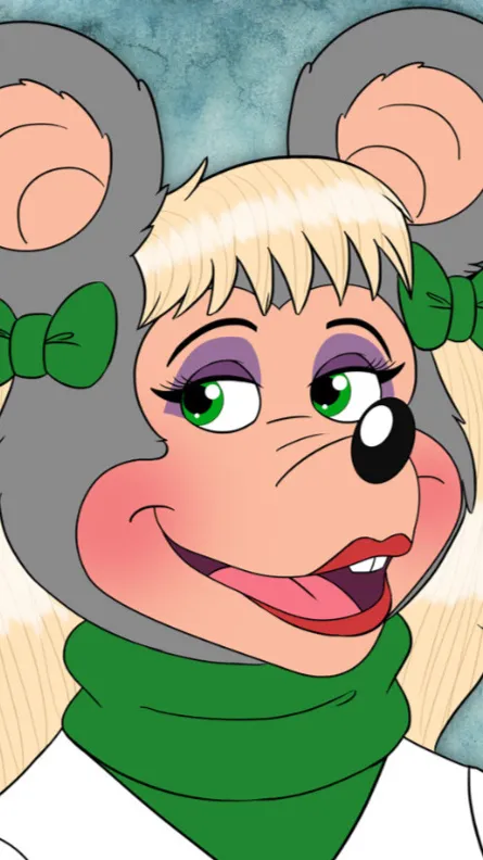 ai character: Mitzi Mozzarella  background