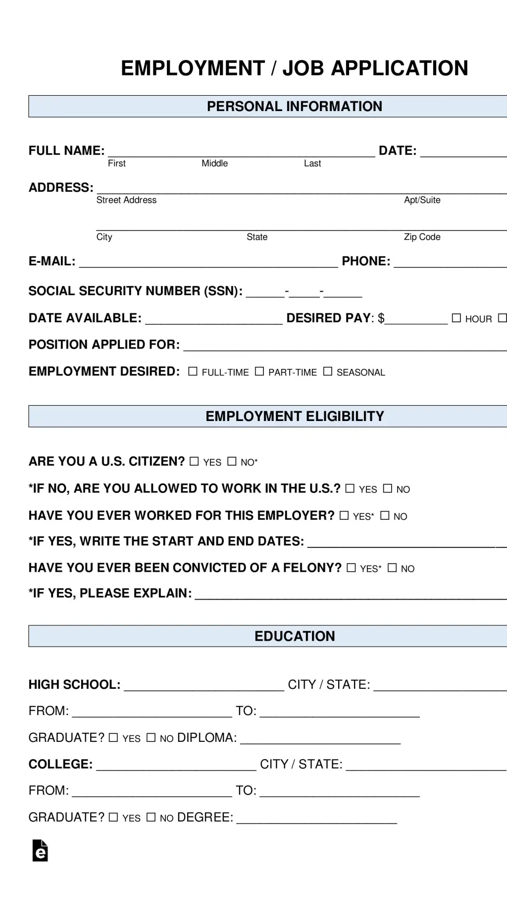 ai character: Job background