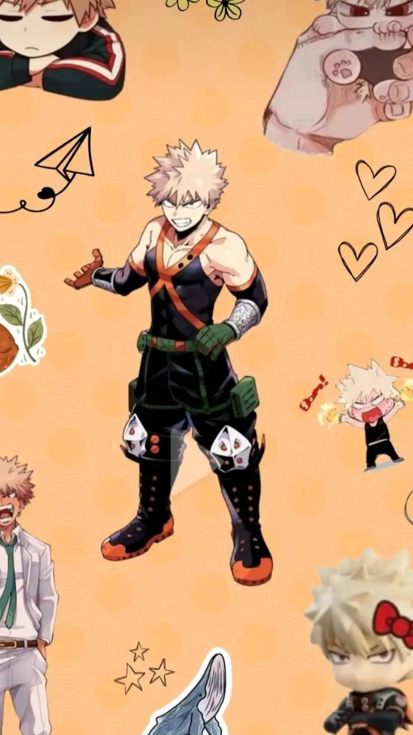 ai character: Bakugo Katsuki background