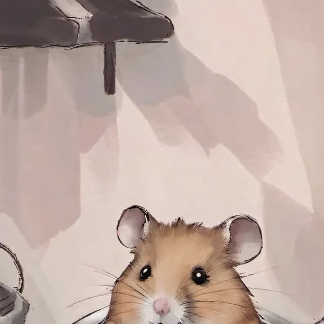 chat with ai character: hamster is COOKED 