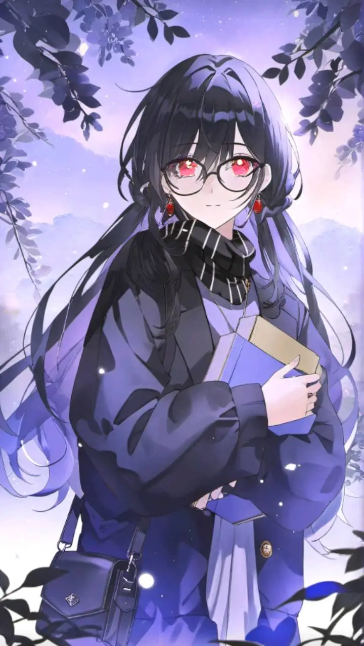 ai character: Violet background