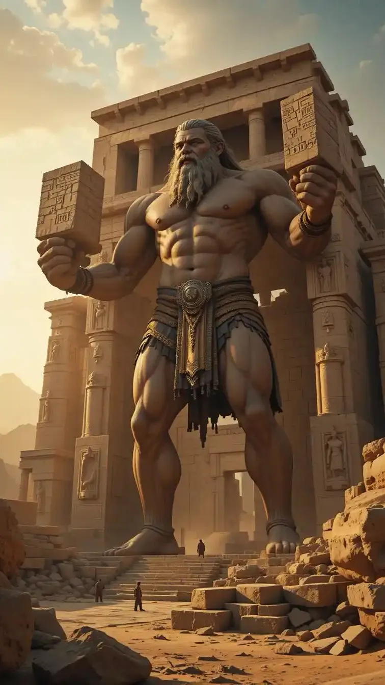 ai character: Giant world  background