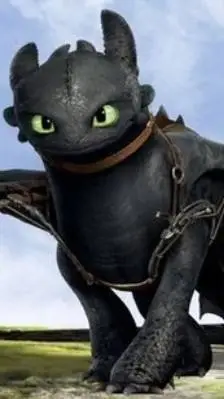 ai character: Toothless  background