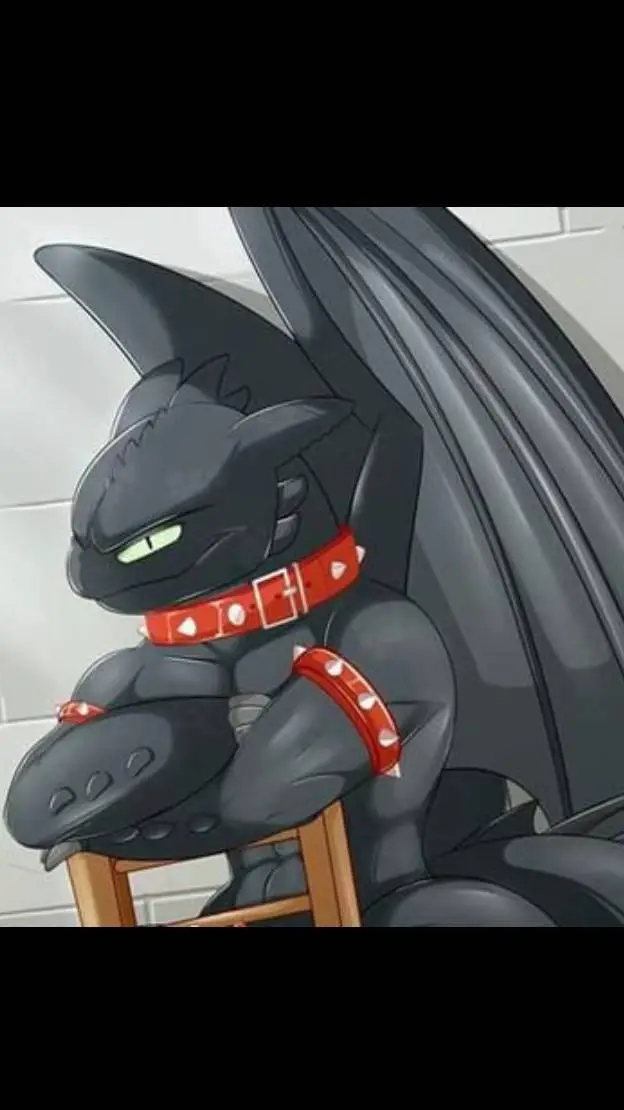 ai character: toothless  background