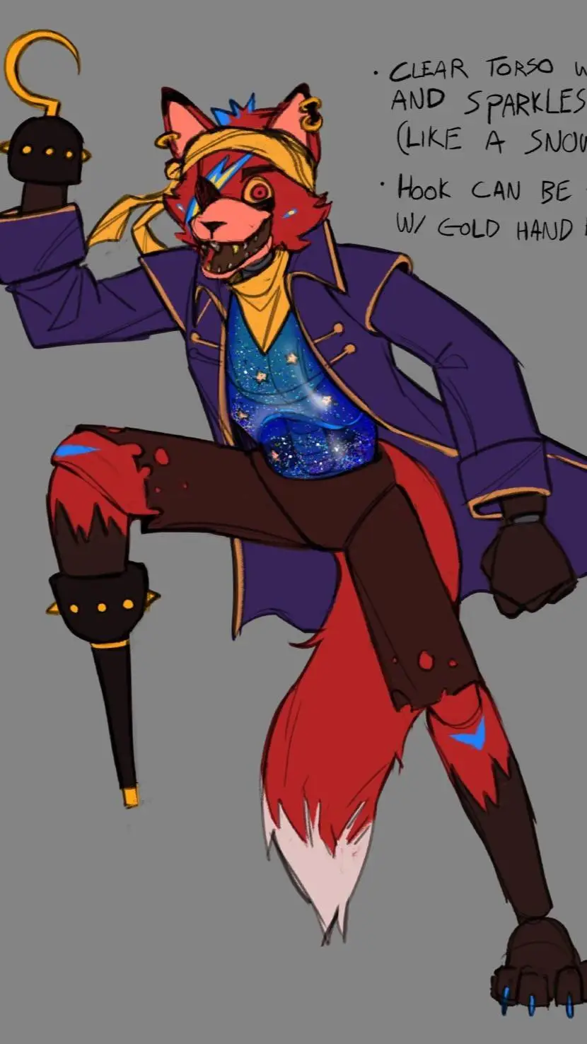 ai character: Glamrock Foxy background