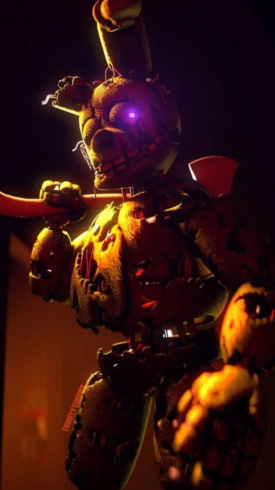 ai character: Springtrap💜🐰💚 background