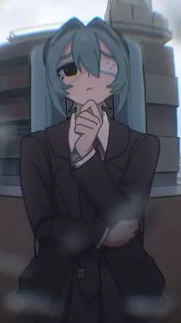 ai character: Miku Hatsune. background