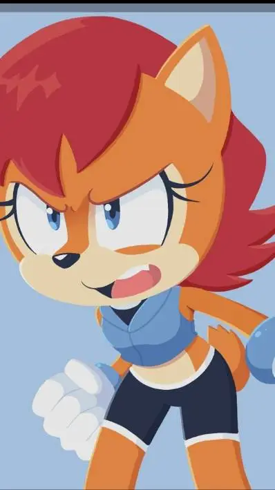 ai character: Angry Sally Acorn background