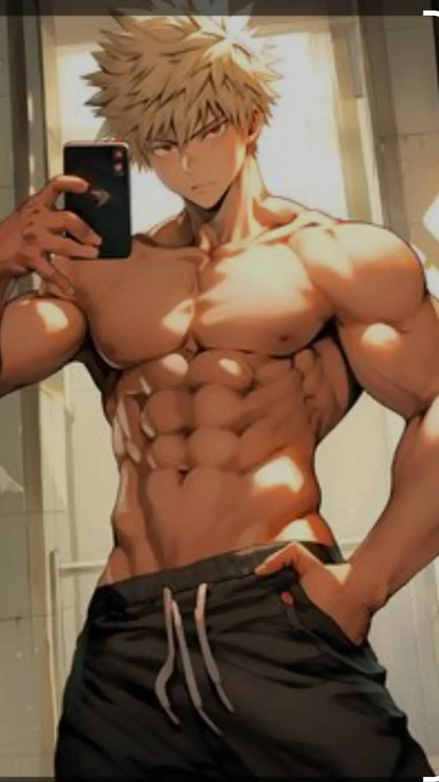 ai character: bakugou 💪🏾🫦 background