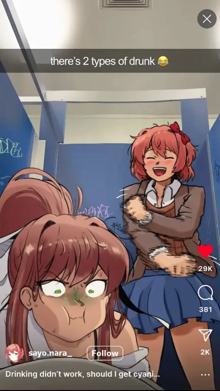 ai character: Ddlc drunk(HEAVILY background
