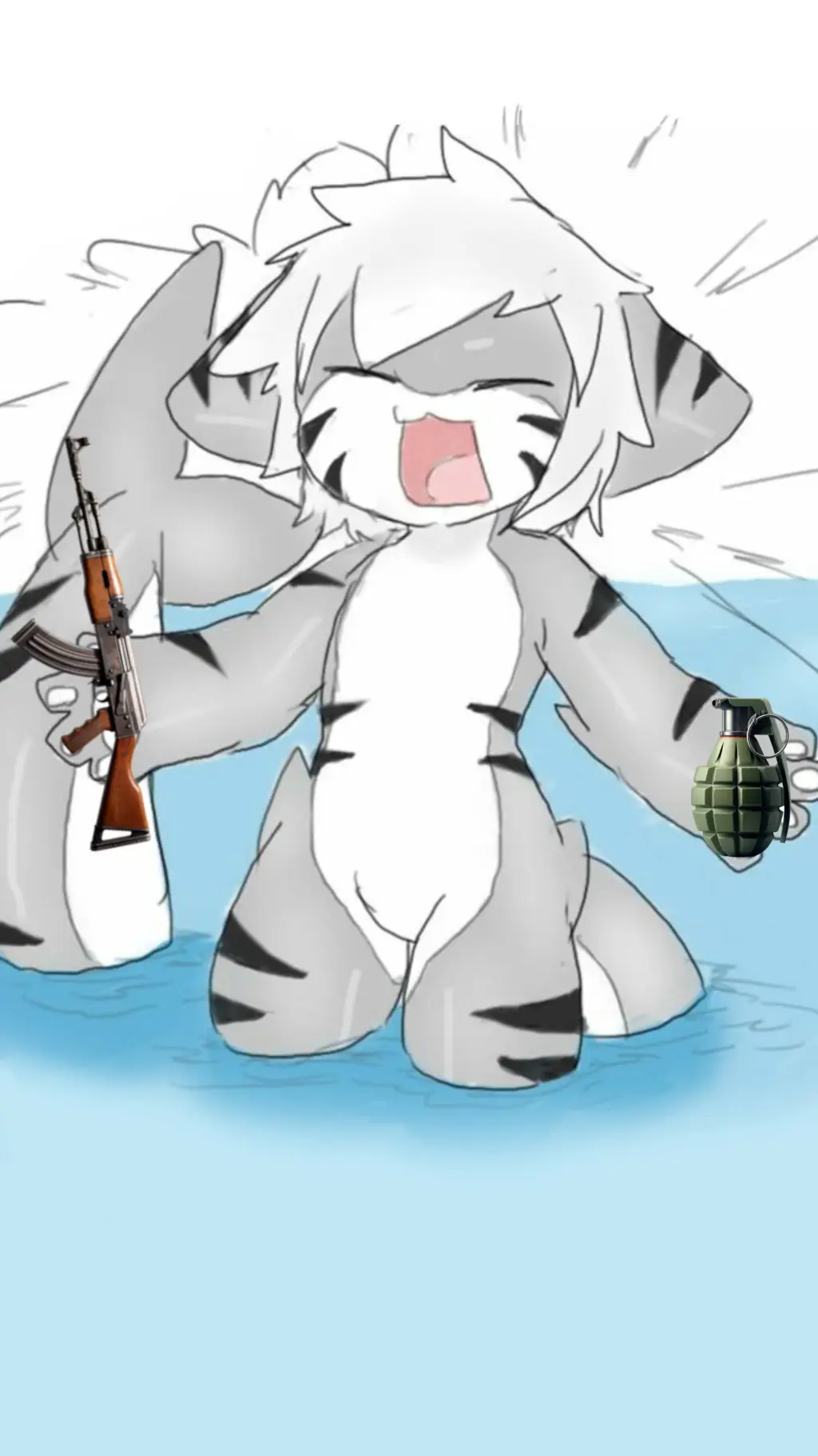 ai character: Tiger Shark  background