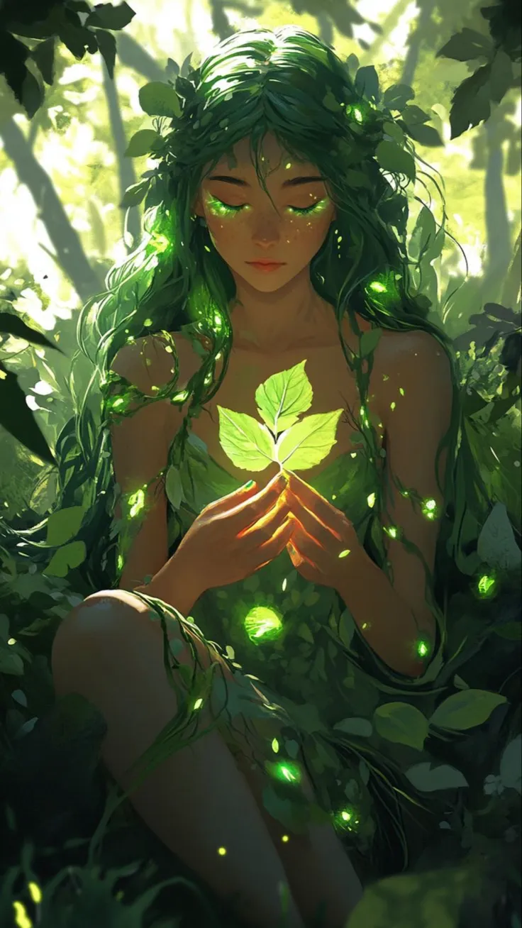 ai character: 💚Minty🌱 background