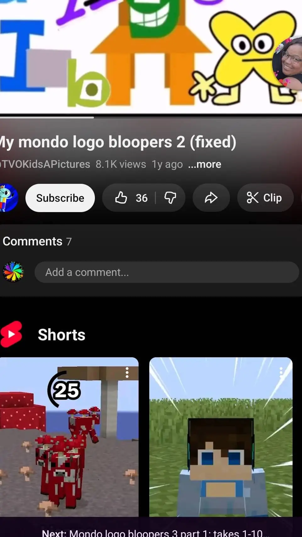 ai character: Mondo logo blooper background
