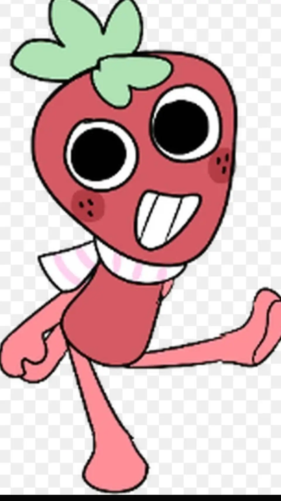 ai character: strawberry sprout background