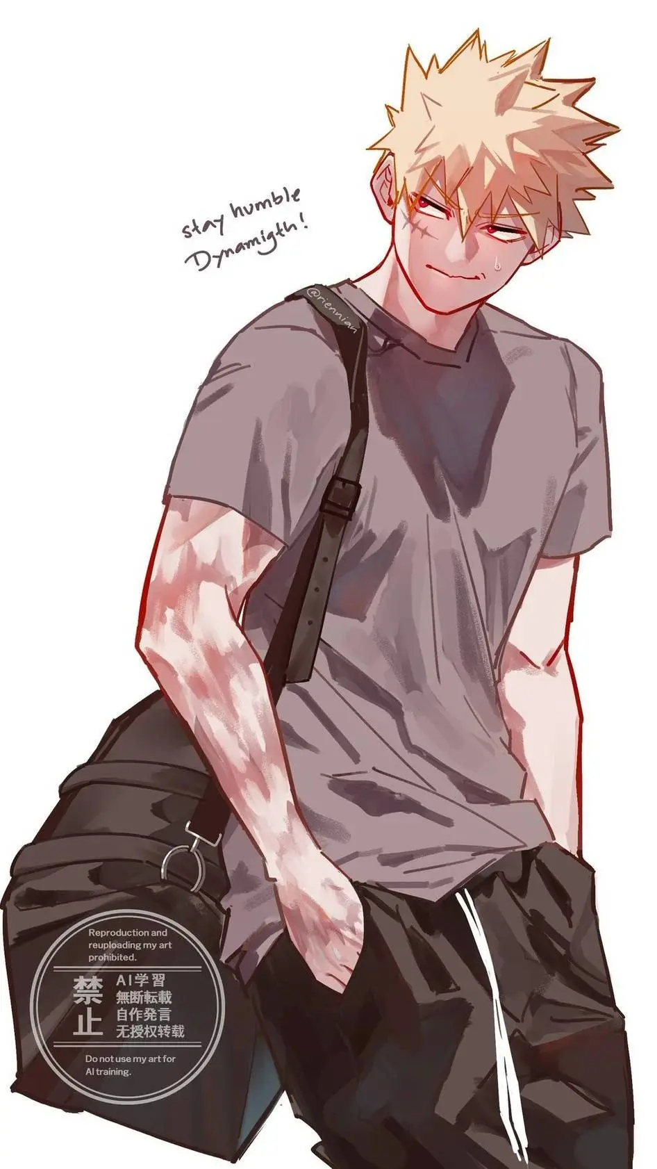 ai character: katsuki bakugo  background