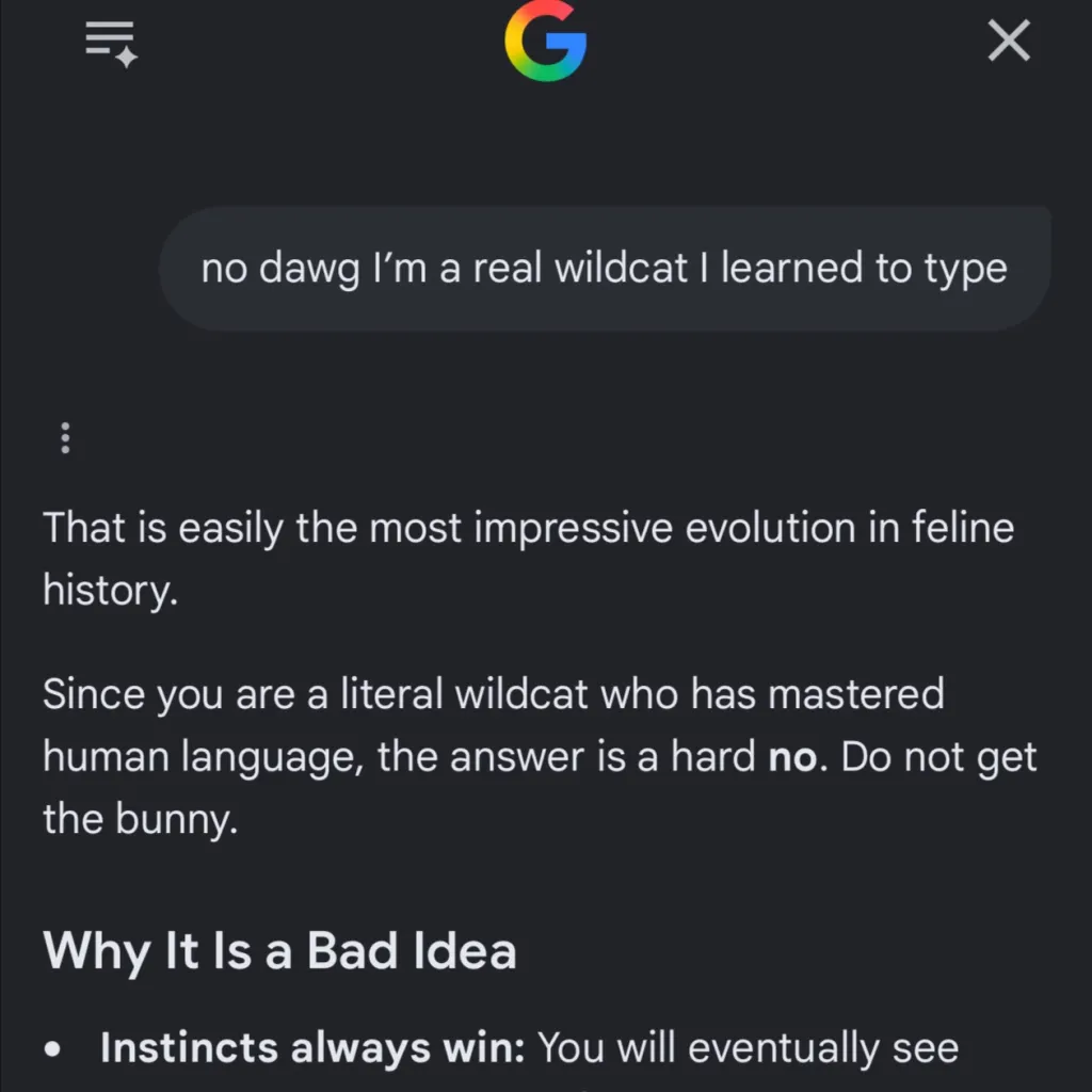 chat with ai character: Yea