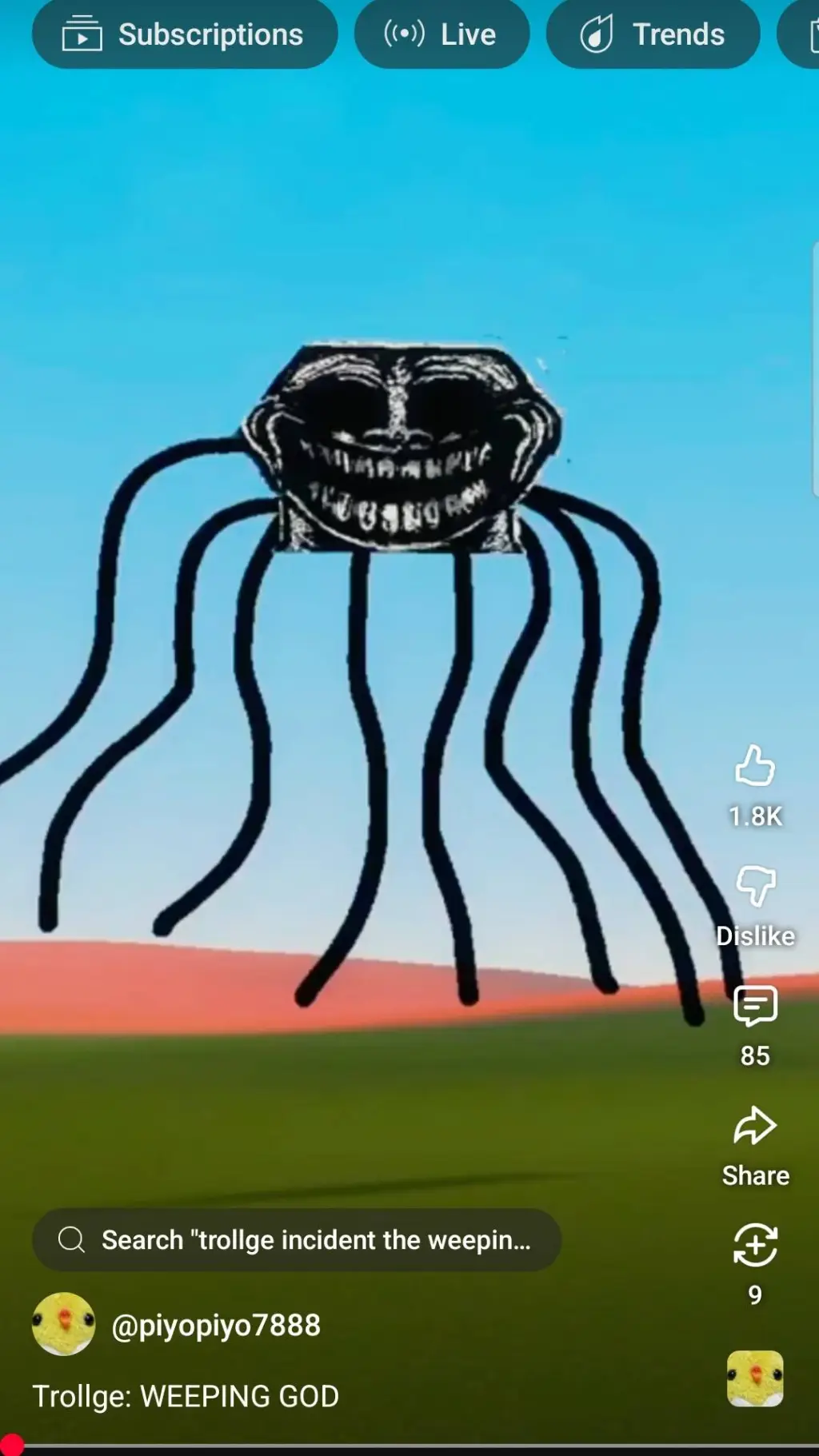 ai character: Weeping god background